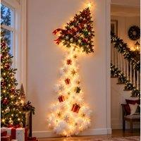 YnysTec LED Christmas Magic Trail Wall Light Santa Sleigh Reindeer Xmas in Dark Green
