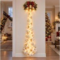 YnysTec LED Christmas Magic Trail Wall Light Santa Sleigh Reindeer Xmas in Beige
