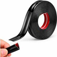 YnysTec 10FT Self Adhesive Wall Edging Strip Flexible Corner Angle Trim Room in Black | Size: 3m