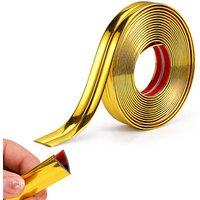 YnysTec 10FT Self Adhesive Wall Edging Strip Flexible Corner Angle Trim Room in Gold | Size: 3m