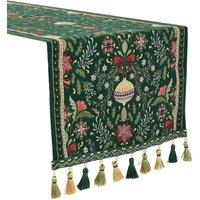 Living and Home Retro Garden Pattern Decorative Table Runner | Size: 221 cm