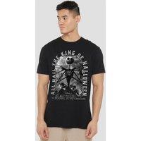 The Nightmare Before Christmas Disney Hail The King Of Halloween T Shi in Black | Size: XL