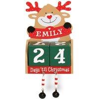 History & Heraldry Pre-personalised Wood Advent Block Calendar - Over 80 Titles - Emily in Brown