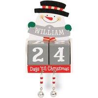 History & Heraldry Pre-personalised Wood Advent Block Calendar - Over 80 Titles - William in Grey