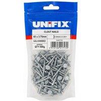 Unifix Galv Clout Nails 65 x 3.75mm 500g per bag - Box of 5 in Silver