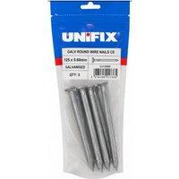Unifix Galv Round Wire Nails CE - 125 x 5.60mm 500g - Box of 5 in Silver