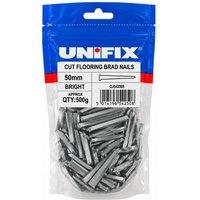 Unifix Bright Cut Flooring Brad Nails 50mm 500g - Box of 5 in Silver