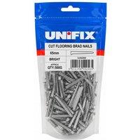 Unifix Bright Cut Flooring Brad Nails 65mm 500g Bag - Box of 5 in Silver
