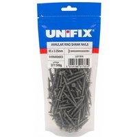 Unifix Sherardised Annular Ring Shank Nails 65 x 3.35mm - Box of 5 in Dark Grey