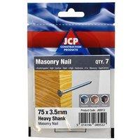 JCP CONSTRUCTION PRODUCTS Masonry Nails Heavy Shank 75 x 3.5mm Pack of 7 - Box of 35 in Silver