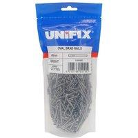 Unifix Bright Oval Brad Nails 65mm 1kg Bag - Box of 5 in Silver
