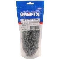 Unifix Bright Round Lost Head Nails 40 x 2.36mm Bag of 1kg - Box of 5 in Silver