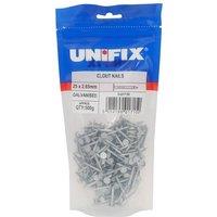 Unifix Galv Clout Nails 25 x 2.65mm 1kg Bag - Box of 5 in Silver