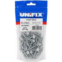 Unifix Galv Clout Nails 40 x 3.35mm 1kg bag - Box of 5 in Silver