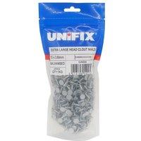 Unifix Galv Extra Large Head Clout Nails 13 x 3.00mm 1kg - Box of 5 in Silver