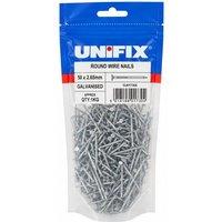 Unifix Galv Round Wire Nails CE - 50 x 2.65mm 1kg Bag - Box of 5 in Silver