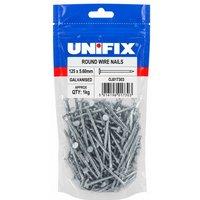 Unifix Galv Round Wire Nails CE - 125 x 5.60mm - Box of 5 in Silver