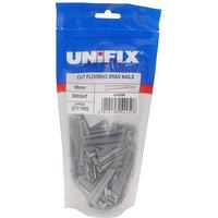Unifix Bright Cut Flooring Brad Nails 50mm bag of 1kg- Box of 5 in Silver