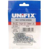 Unifix Self-Tapping Screws Pozi Pan Head AB DIN 7981C BZP - 6g x 1/2" in Silver