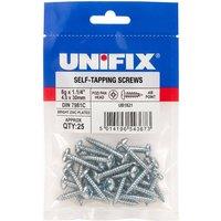 Unifix Self-Tapping Screws Pozi Pan Head AB DIN 7981C BZP - 8G x in Silver