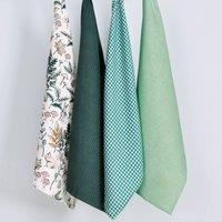 Smart Living Country Cot Animals Printed & Waffle Tea Towels - SET OF 4 | Size: 4 Pack