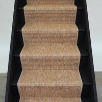 RainbowHome Richmond Stair Runner with Self-Colour Edge in Brown | Size: 20 cm x 12 cm