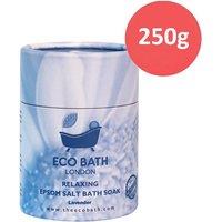 Eco Bath London Relaxing Lavender Epsom Salt Bath Soak Gift Tube in White | Size: 1kg