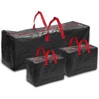 Almineez 3pc Christmas Tree & Decoration Storage Bag in Grey | Size: 3 Pack