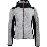 Peak Mountain Women's Two-Tone Zip-Up Hoodie Fleece For in Black | Size: Large