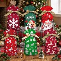 YnysTec 30 Pcs Christmas Drawstring Gift Bags for Presents, Wrapping & Storage in Green