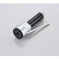Heable Sleek Kitchen Mixer Faucet Pull Out Spray Shower Head Chrome Finish in Silver