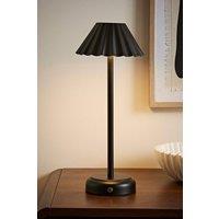 ValueLights Avery Metal Portable Rechargeable LED Table Lamp in Black