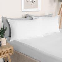 OHS Plain Dyed Non-Iron Fitted Bed Sheet in Off-White | Size: Single Fitted