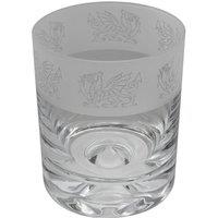 Milford Collection Animo Whisky Lovers Tumbler Glass Welsh Dragon in Clear