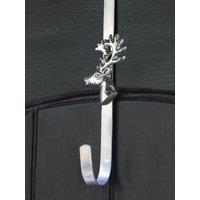 Dibor Deer Wreath Hanger Silver 3D Stag Head One Size | Size: Medium