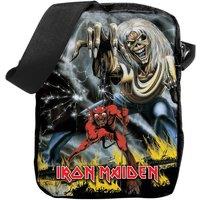 Rocksax Iron Maiden Crossbody Bag - Number Of The Beast in True Black