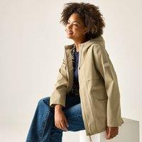 Regatta Women's Orlea Hooded Waterproof Jacket in Stone | Size: 12