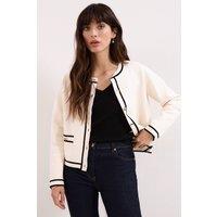 Phase Eight Women's Lola Button-Front Knit Cardigan in Off-White | Size: Medium