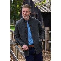 WoolOvers Men's Mens 100% Pure Wool Button Everyday Cardigan in Grey | Size: 3XL