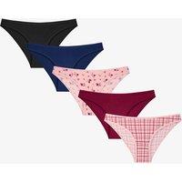 Penti Women's Daisy Check Plaid Briefs in Pink | Size: Large