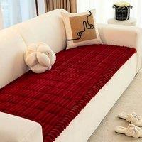 YnysTec Plush Pet Sofa Bed Cover Thick Soft Non Slip Furniture Protector in Red | Size: 60 cm x 60 cm