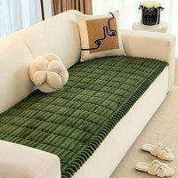YnysTec Plush Pet Sofa Bed Cover Thick Soft Non Slip Furniture Protector in Dark Green | Size: 60 cm x 60 cm