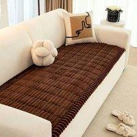 YnysTec Plush Pet Sofa Bed Cover Thick Soft Non Slip Furniture Protector in Dark Brown | Size: 70 cm x 120 cm