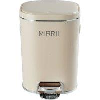Garden Sanctuary 10L Cream-Coloured Trash Bin with Lid in Cream