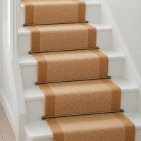 Bravich LTD Bordered Traditional Hallway Runner Rug Non Slip Low Pile in Beige | Size: 60 cm x 180 cm