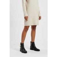 XY London Women's 'Lorna' Flat Low Heel Ankle Booties With Decorative Buckle & Zip in Black | Size: 8