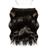 Lullabellz Women's 18 1 Piece Halo Brushed Out Hidden Wave Extensions in Natural Black