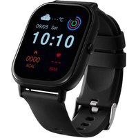 Living and Home Sleek Square Smart Watch with Fitness & Health Tracking in Black