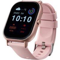 Living and Home Sleek Square Smart Watch with Fitness & Health Tracking in Pink