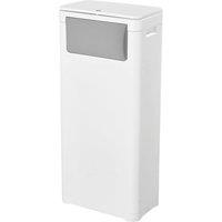 Garden Sanctuary 25L Plastic Rubbish Bin with Top & Side Opening in White